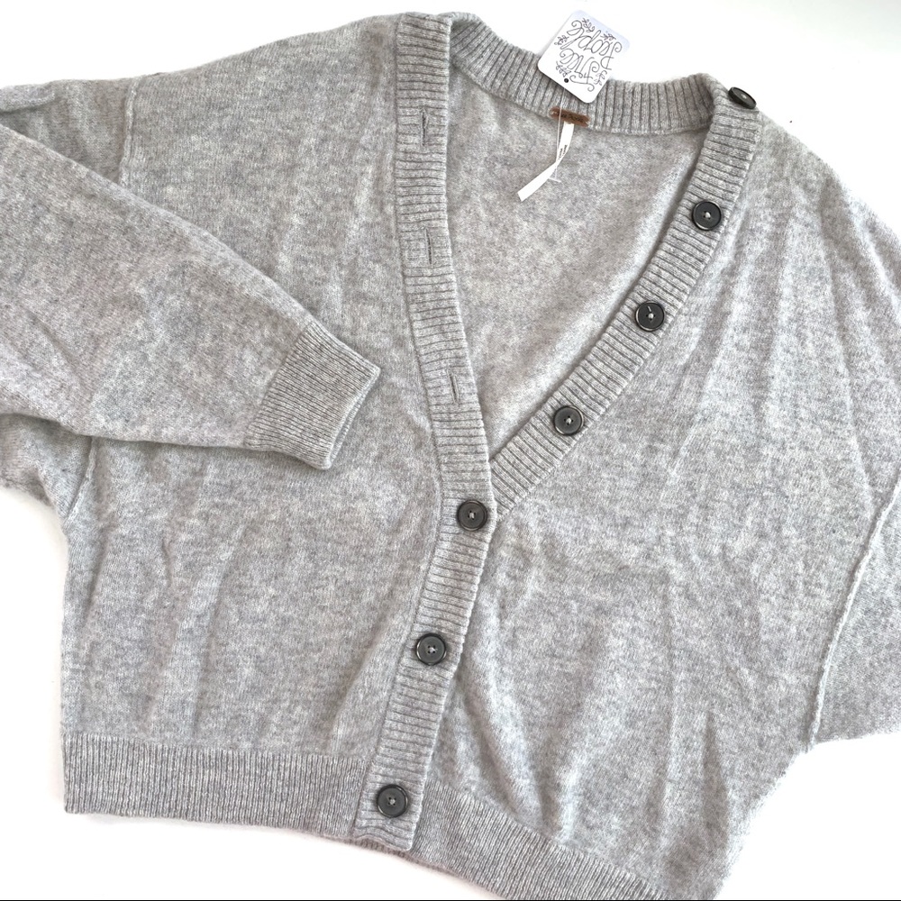 Free People Super Soft Luxe Cashmere Cardi Sweater - Picture 5 of 6
